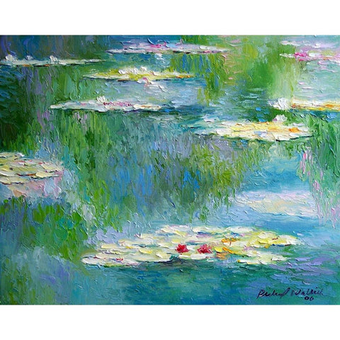 Lilies White Modern Wood Framed Art Print by Wallich, Richard