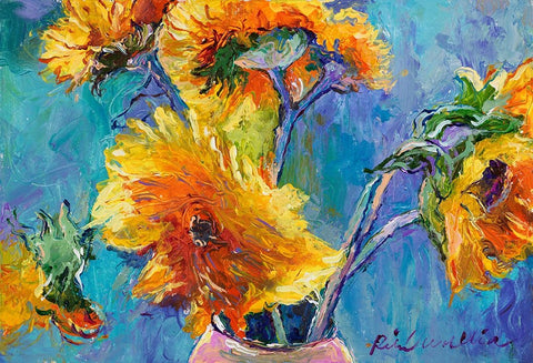 Sun11 Black Ornate Wood Framed Art Print with Double Matting by Wallich, Richard