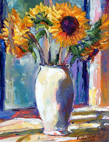 Sunny White Modern Wood Framed Art Print with Double Matting by Wallich, Richard