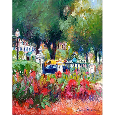 Boston 5 Black Modern Wood Framed Art Print with Double Matting by Wallich, Richard