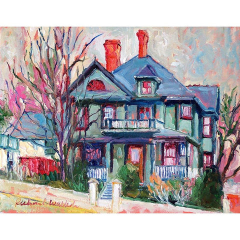 Green House White Modern Wood Framed Art Print by Wallich, Richard