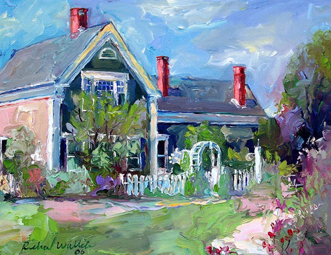 House 12 White Modern Wood Framed Art Print with Double Matting by Wallich, Richard