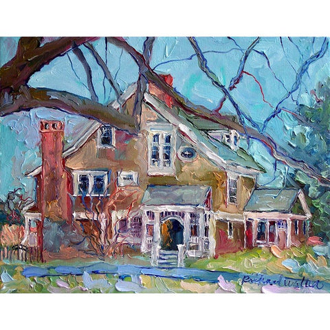 Jamestown White Modern Wood Framed Art Print by Wallich, Richard