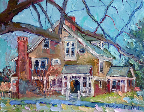 Jamestown Black Ornate Wood Framed Art Print with Double Matting by Wallich, Richard