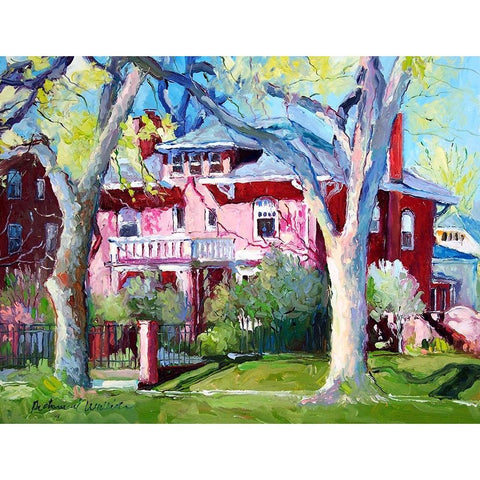 Mansion 1 Black Modern Wood Framed Art Print by Wallich, Richard