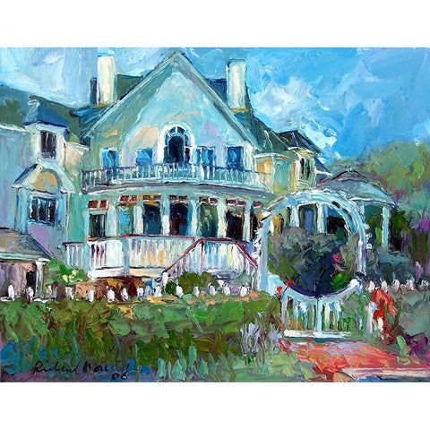 Mansion 2 White Modern Wood Framed Art Print by Wallich, Richard