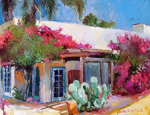 Oldtown White Modern Wood Framed Art Print with Double Matting by Wallich, Richard