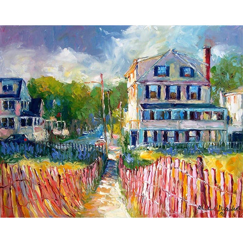 Path White Modern Wood Framed Art Print by Wallich, Richard