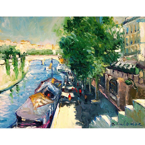 Paris 2 Black Modern Wood Framed Art Print by Wallich, Richard