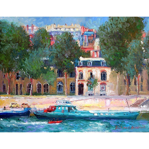 Paris 3 Black Modern Wood Framed Art Print with Double Matting by Wallich, Richard