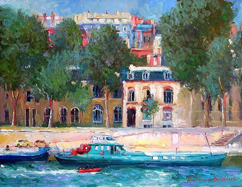 Paris 3 Black Ornate Wood Framed Art Print with Double Matting by Wallich, Richard