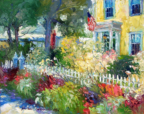 Sidewalks Edge White Modern Wood Framed Art Print with Double Matting by Wallich, Richard