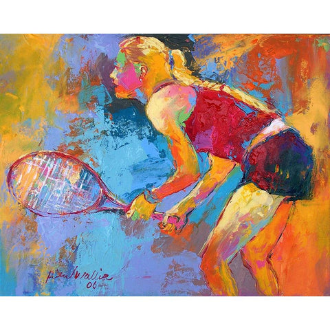 Tennis Black Modern Wood Framed Art Print with Double Matting by Wallich, Richard