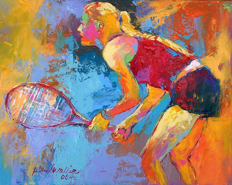 Tennis White Modern Wood Framed Art Print with Double Matting by Wallich, Richard