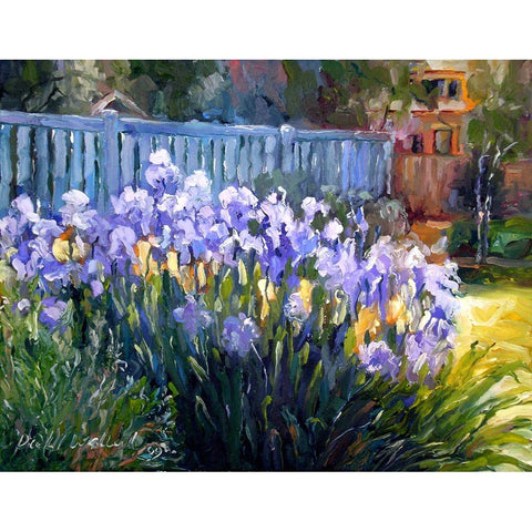 Iris Black Modern Wood Framed Art Print with Double Matting by Wallich, Richard