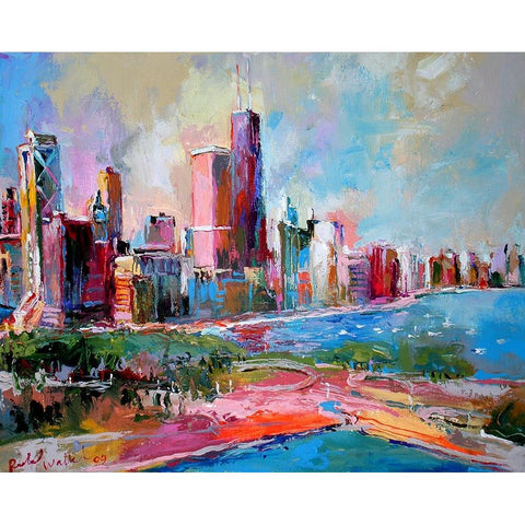 Cityscape Gold Ornate Wood Framed Art Print with Double Matting by Wallich, Richard