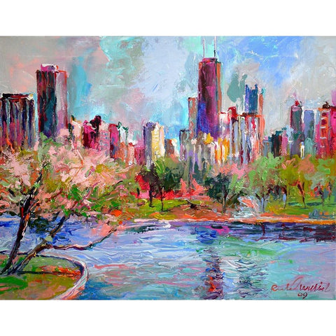 Cityscape 2 Gold Ornate Wood Framed Art Print with Double Matting by Wallich, Richard