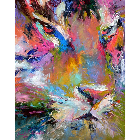 Tiger Black Modern Wood Framed Art Print with Double Matting by Wallich, Richard