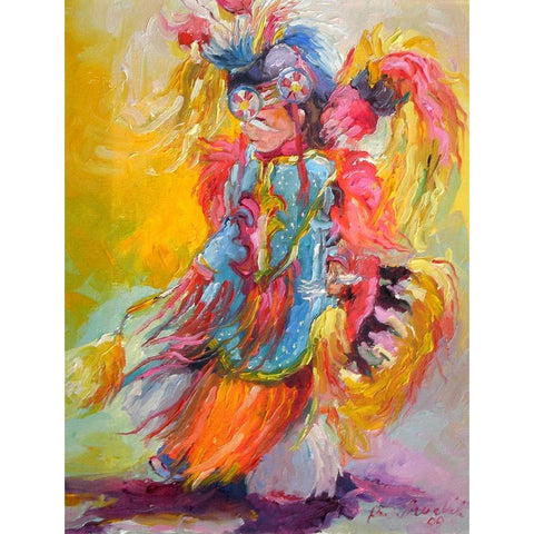 Young Dancer White Modern Wood Framed Art Print by Wallich, Richard