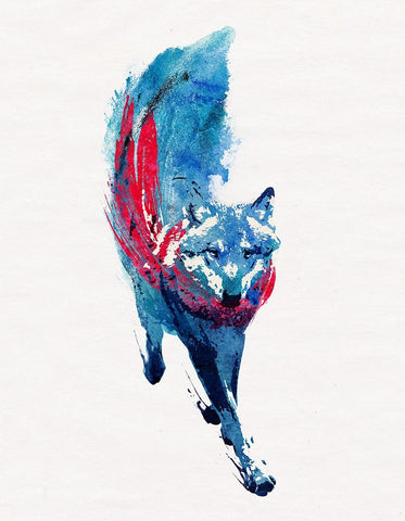 Lupus Lupus Black Modern Wood Framed Art Print by Farkas, Robert