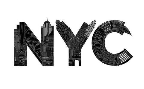 NYC Black Ornate Wood Framed Art Print with Double Matting by Farkas, Robert