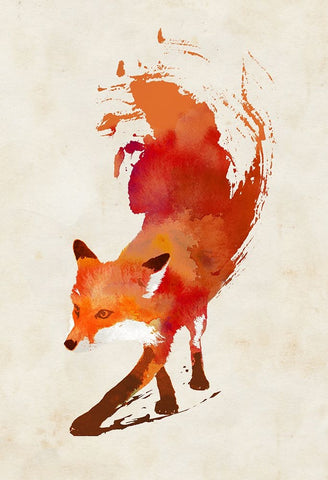 Vulpes Vulpes Black Modern Wood Framed Art Print by Farkas, Robert