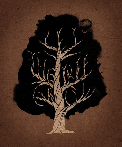 Let The Tree Grow Black Modern Wood Framed Art Print by Farkas, Robert