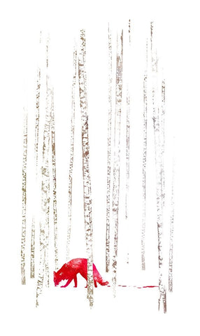 Theres Nowhere To Run White Modern Wood Framed Art Print with Double Matting by Farkas, Robert