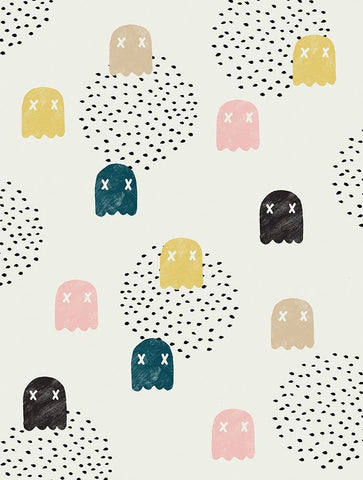 Dead Ghosts Black Modern Wood Framed Art Print by Farkas, Robert