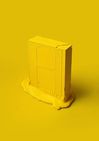 Melting Memories 02 White Modern Wood Framed Art Print with Double Matting by Farkas, Robert