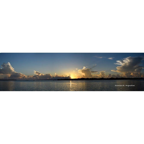 SA sunrise_Panorama1 Black Modern Wood Framed Art Print with Double Matting by Michaud, Robert