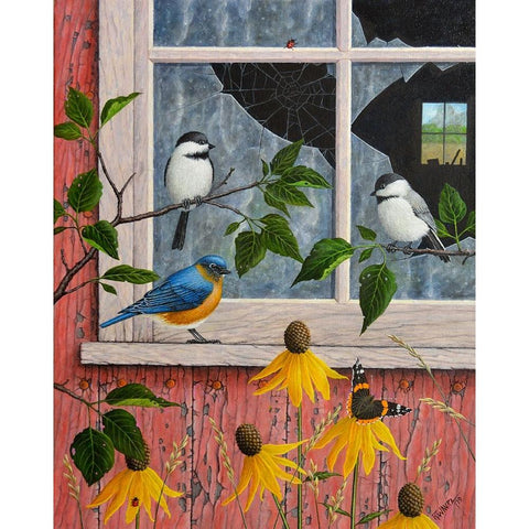 The Window Black Modern Wood Framed Art Print by Wavra, Robert