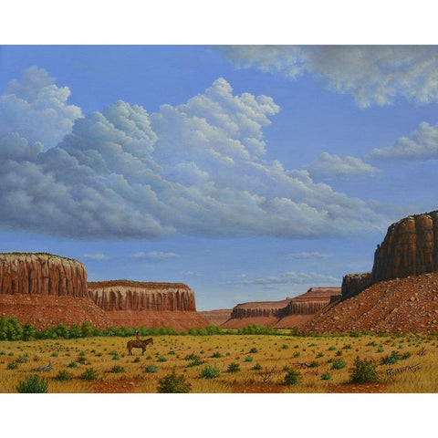 The Mesas White Modern Wood Framed Art Print by Wavra, Robert