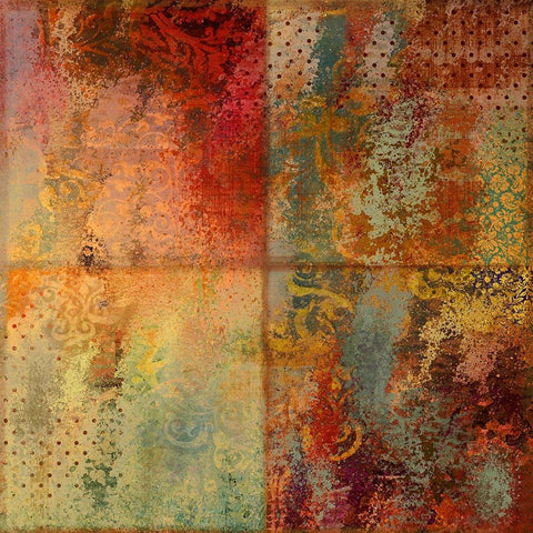 Prisms And Paint I Gold Ornate Wood Framed Art Print with Double Matting by Sasha