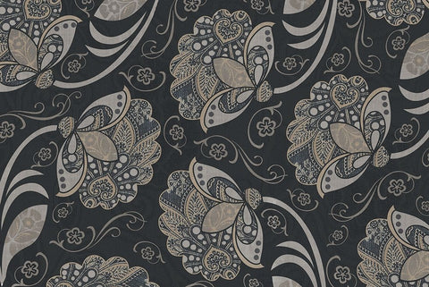 Elegante II Black Ornate Wood Framed Art Print with Double Matting by Sasha