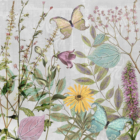 Botanique I White Modern Wood Framed Art Print by Sasha