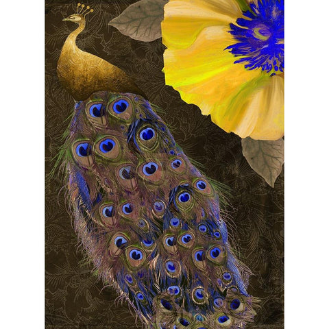 Plumage II Gold Ornate Wood Framed Art Print with Double Matting by Sasha