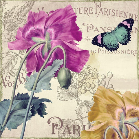 Petals of Paris III Gold Ornate Wood Framed Art Print with Double Matting by Sasha