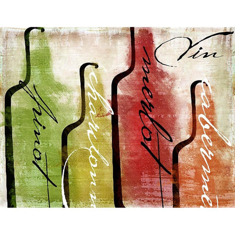 Wine Tasting I White Modern Wood Framed Art Print by Sasha