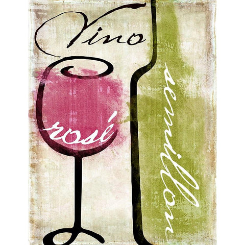 Wine Tasting IV Black Modern Wood Framed Art Print with Double Matting by Sasha