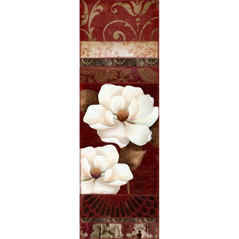 Flores Blancas II White Modern Wood Framed Art Print by Sasha