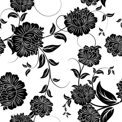 Ceil Jaune Pattern 1 Black Modern Wood Framed Art Print with Double Matting by Sasha