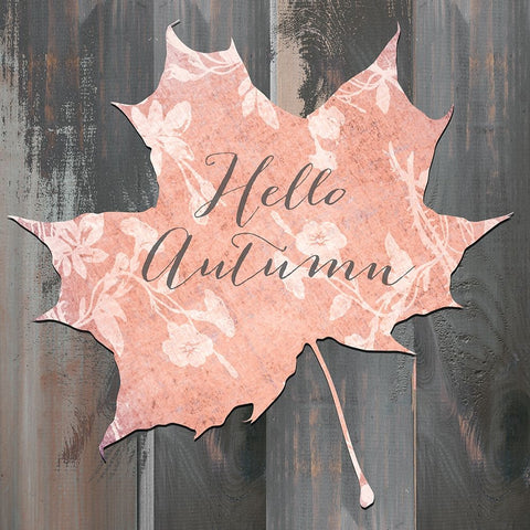 Hello Autumn Black Ornate Wood Framed Art Print with Double Matting by Sasha