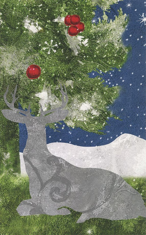 Under the Pines 12 White Modern Wood Framed Art Print with Double Matting by Sasha