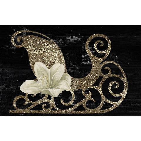 Sleigh Petals II Gold Ornate Wood Framed Art Print with Double Matting by Sasha