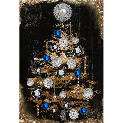 Tree of Jewels II White Modern Wood Framed Art Print by Sasha