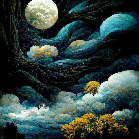 Climb to the Moon Black Modern Wood Framed Art Print by Sasha