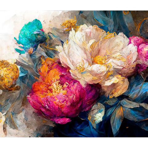 Peony Opera II White Modern Wood Framed Art Print by Sasha