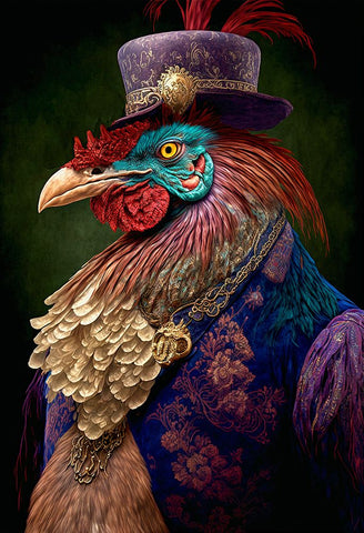 Coloratura II Black Ornate Wood Framed Art Print with Double Matting by Sasha