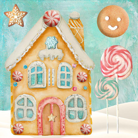 Gingerbread Land IV White Modern Wood Framed Art Print by Sasha